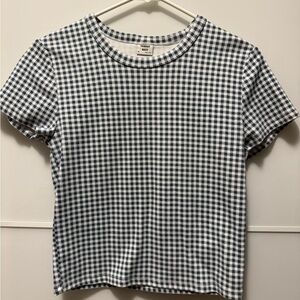 Sunday Best Green and White Checkered Crop Top